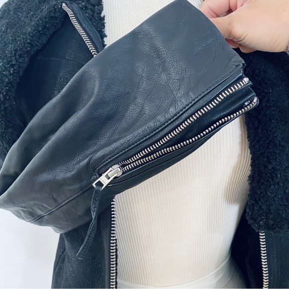 All Saints sheepskin shearling jacket - Picture 11 of 13